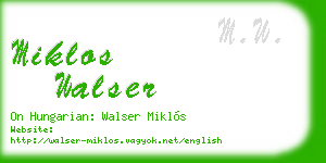 miklos walser business card