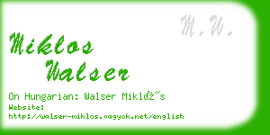 miklos walser business card